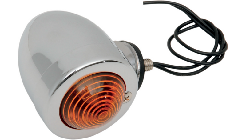 DRAG SPECIALTIES Bullet Light with Mount - Dual Filament - 82.6 MM (3-1/4") - Amber Lens - 162052-BC207
