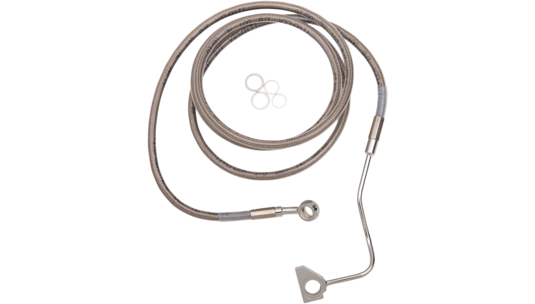 DRAG SPECIALTIES Brake Line - +8" - Stainless Steel - Harley-Davidson 2014-2022 - ABS 614220-8