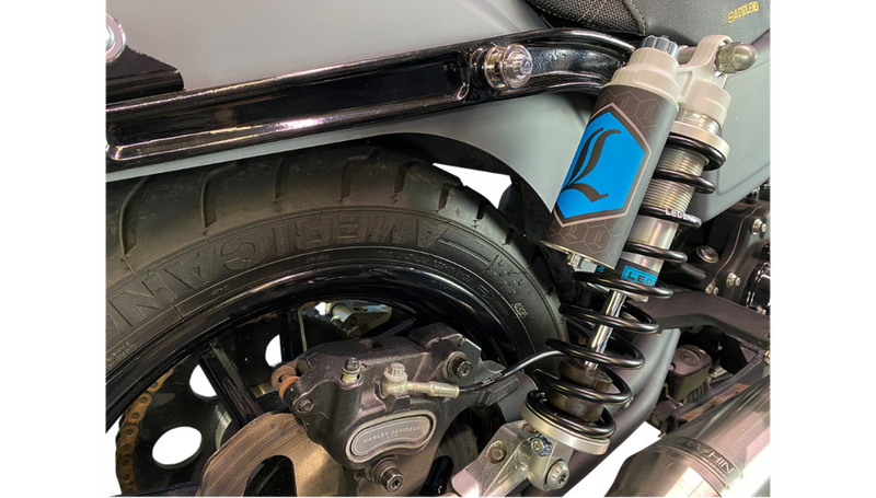 LEGEND SUSPENSION REVO ARC Piggyback Shocks - Heavy Duty - Clear - 13" - '04+ Sportster - 1310-1943