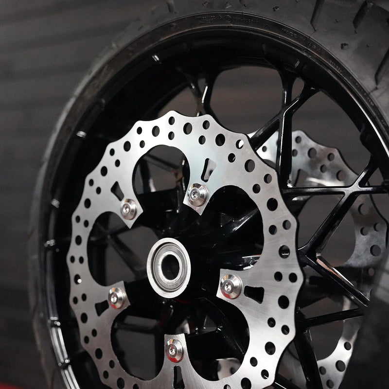 ARLEN NESS 13" JAGGED BIG BRAKE ROTORS, '14-'24 FLT - LEFT - 300-012