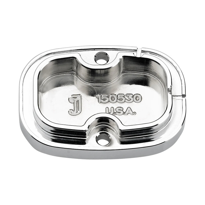 JOKER MACHINE Master Cylinder Cover - Smooth - Chrome - '08-'23 FL 08-010C - PartsOutlet.com.au