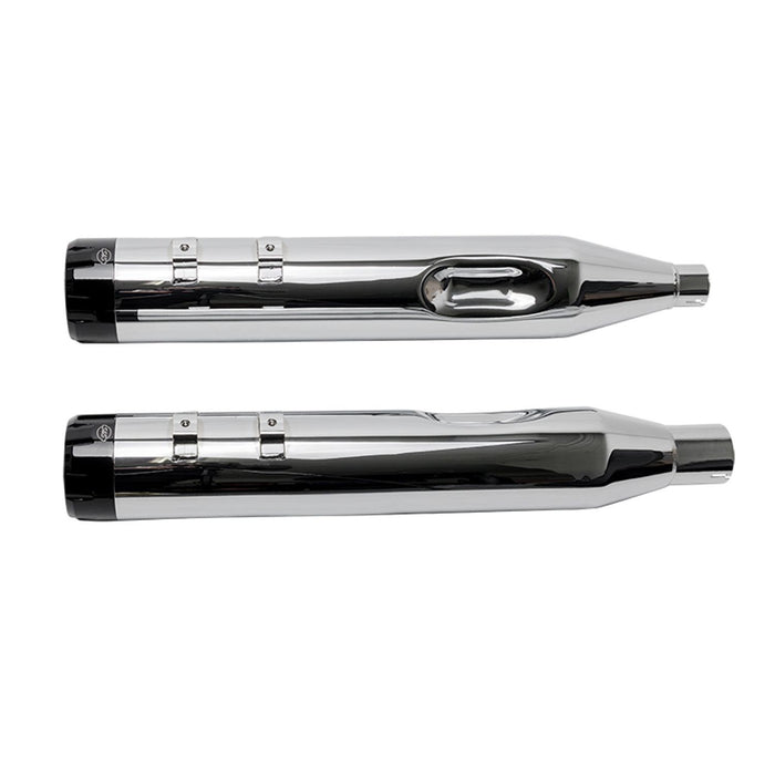 S&S CYCLE Mk45 TOURING MUFFLER for M8 TOURING MODELS—Chrome with Black Thruster End Cap - 550-0664 - PartsOutlet.com.au