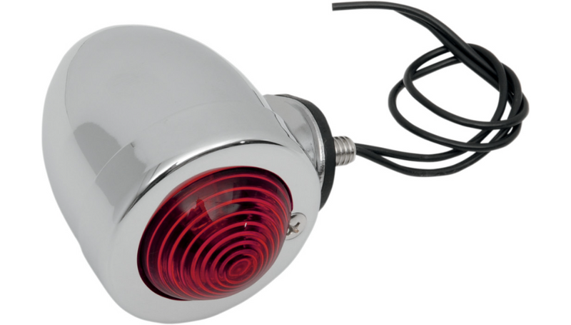 DRAG SPECIALTIES Bullet Light with Mount - Dual Filament - 82.6 MM (3-1/4") - Red Lens - 162051-BC207