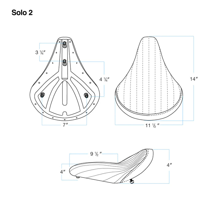 BILTWELL Solo 2 Seat - Black - Smooth 4004-103 - PartsOutlet.com.au