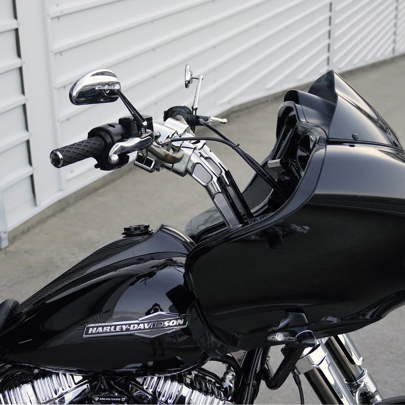 ARLEN NESS METHOD BAGGER KICKBACK RISERS, CHROME 10" - FL '15-'24 - 520-033
