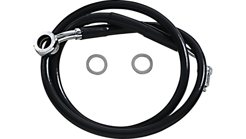 DRAG SPECIALTIES Brake Line - +10" - Black - '18-'23 Softail - 618631-10BLK