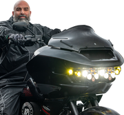 KLOCK WERKS Flare® Windshield - Sport - 10" - Carbon Fiber - '23-'26 FLTR/FLTRT KWW-01-0766