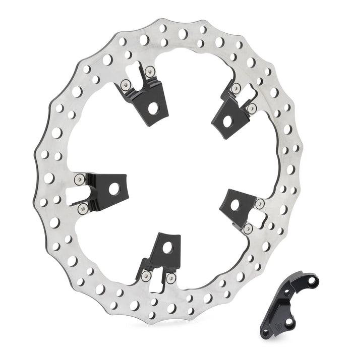 ARLEN NESS 14" JAGGED® BIG BRAKE ROTORS, 2014+ FLT SPOKE MOUNT - RIGHT - 02-951