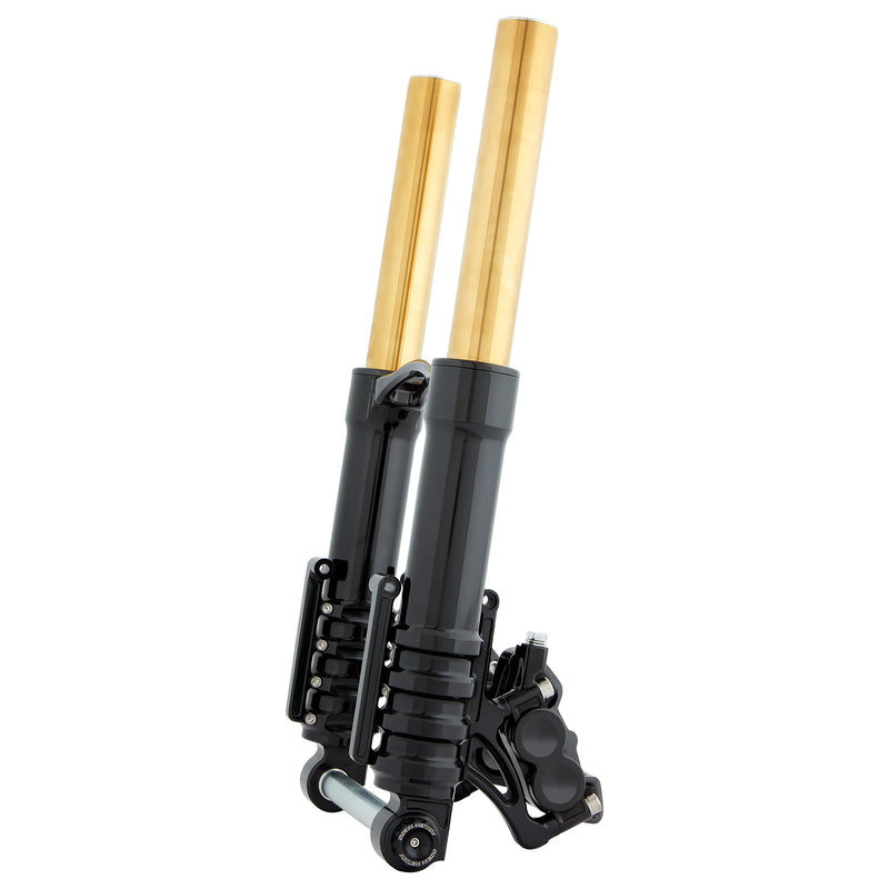 ARLEN NESS GOLD & BLACK 49MM FORK TUBES, FLT - BLACK - FACTORY (22-7/8") - FL '17-'24 - 121-001