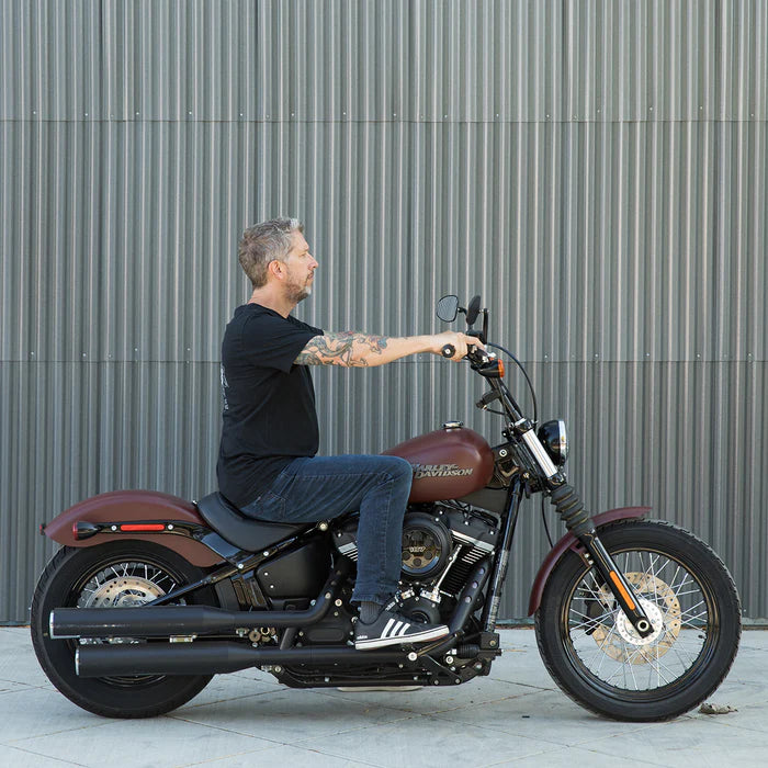 BILTWELL Handlebar - Tracker Mid - TBW & Slotted - Black 6008-2017 - PartsOutlet.com.au