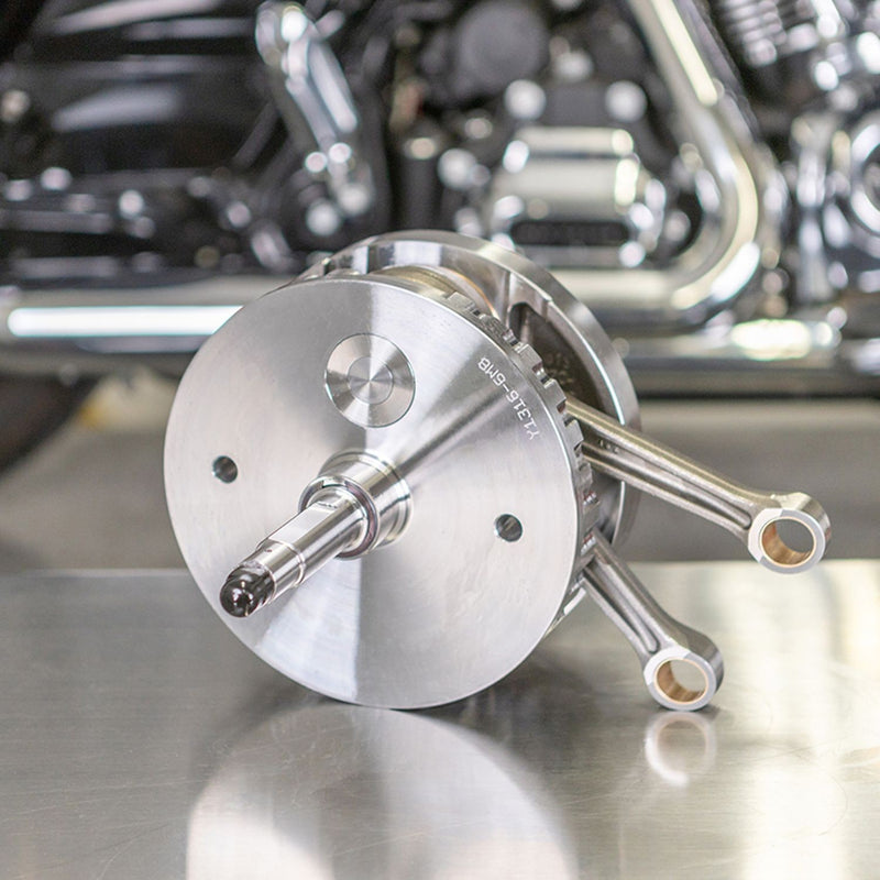 S&S CYCLE 4-3/8" Stroke Flywheel with Tapered Rods and balancer gear for M8 Models '17-'23 - 320-0601