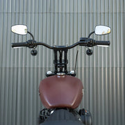 BILTWELL Handlebar - Tracker Mid - TBW & Slotted - Black 6008-2017 - PartsOutlet.com.au