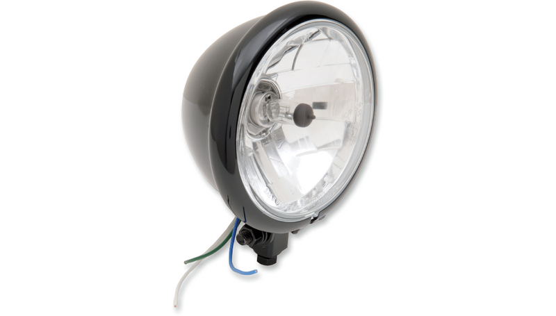 DRAG SPECIALTIES Bottom Mount Springer Headlight - 5-3/4" - Black - 20-6035BWI