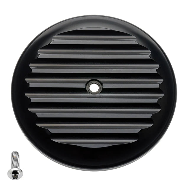 JOKER MACHINE Finned Air Cleaner Cover - Black - Harley-Davidson 1999-2017 - 02-220-1 - PartsOutlet.com.au