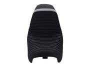 LE PERA Kickflip Dual Seat With Pleated Gripper Tape. Fits Dyna 2006-2017 - LK-591PTGP - PartsOutlet.com.au
