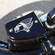 JOKER MACHINE Master Cylinder Cover - Warrior - Black - Indian Scout 2015-2023 - 30-382-2 - PartsOutlet.com.au