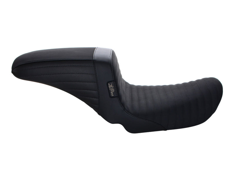 LE PERA Kickflip Dual Seat With Pleated Gripper Tape. Fits Dyna 2006-2017 - LK-591PTGP - PartsOutlet.com.au