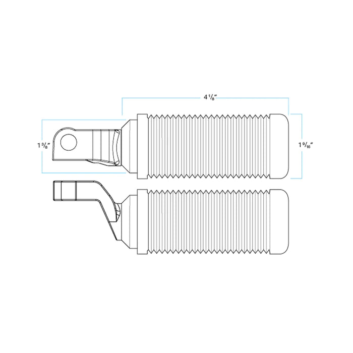 BILTWELL Norman Step Foot Pegs - Black 7004-204-02 - PartsOutlet.com.au