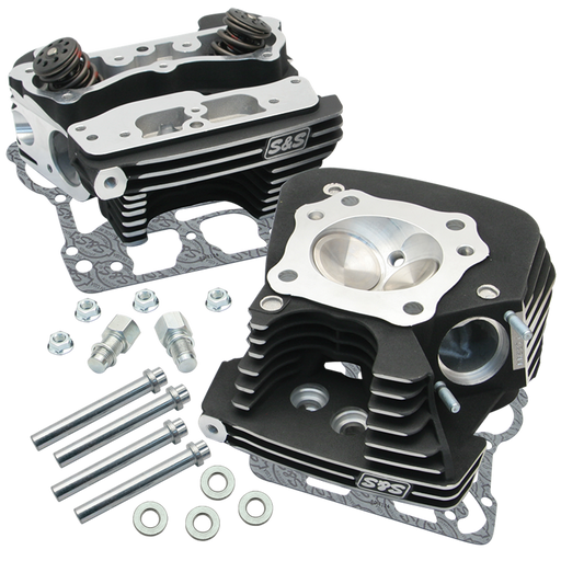 S&S CYCLE S&S® Super Stock® 89cc Cylinder Head Kit For 2006-'16 HD® Big Twins - Wrinkle Black Powder Coat Finish 106-3240 - PartsOutlet.com.au