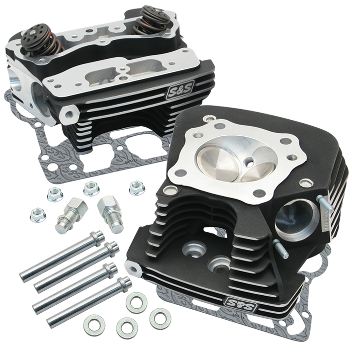 S&S CYCLE S&S® Super Stock® 89cc Cylinder Head Kit For 2006-'16 HD® Big Twins - Wrinkle Black Powder Coat Finish 106-3240 - PartsOutlet.com.au