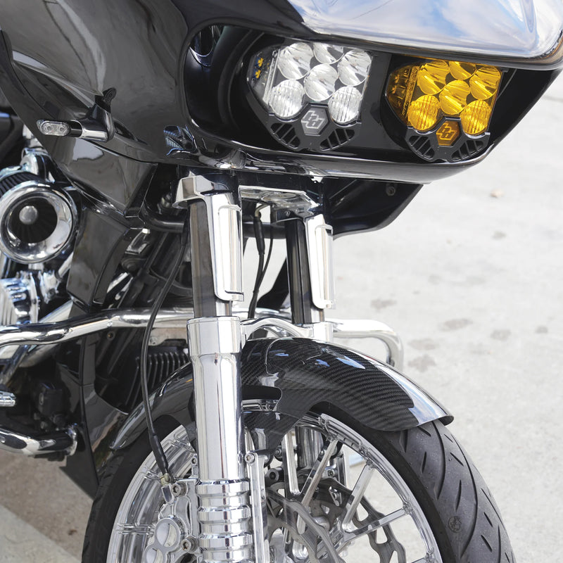 ARLEN NESS Carbon Fiber Cafe Front Fender, 19" - Black - '14-'24 FLT Touring - 210-010