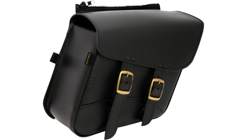 WILLIE & MAX LUGGAGE Brass Monkey Saddlebags - Slant - Brass - Small - 59588-08