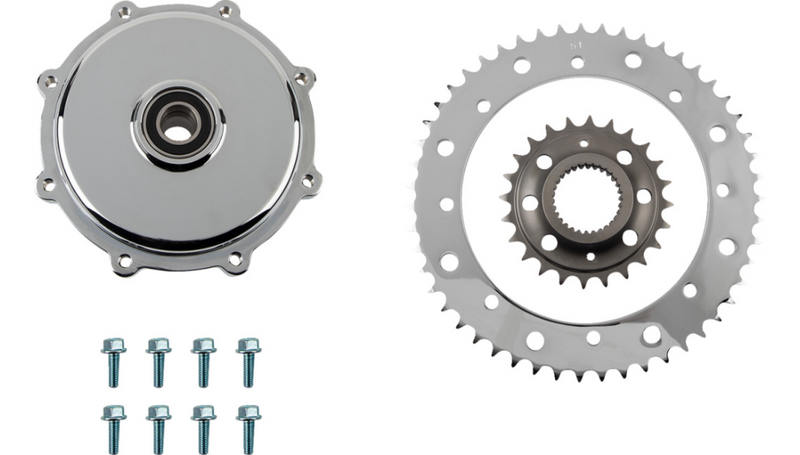 DRAG SPECIALTIES Conversion Sprocket Kit - Chrome - Harley-Davidson '17-'23 - 201408 - PartsOutlet.com.au