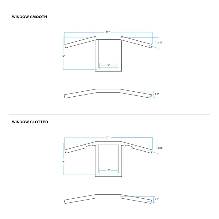 BILTWELL Handlebar - Window - Slotted - Black 6006-2016 - PartsOutlet.com.au