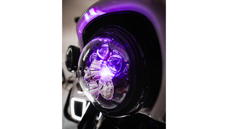 CUSTOM DYNAMICS Headlight - Shark Demon - LED - Color Changing - FL '94-'16 - SD2-7-13