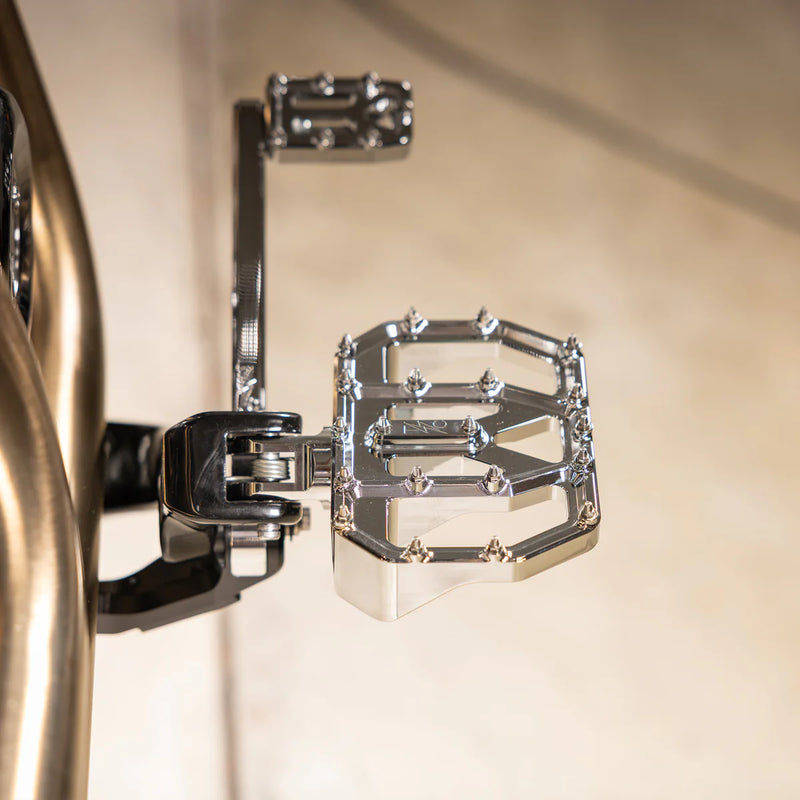 THRASHIN SUPPLY Mini Aggressor Floorboards - Chrome - Rear - Harley-Davidson '72-'25 - TSC-2031-3-D