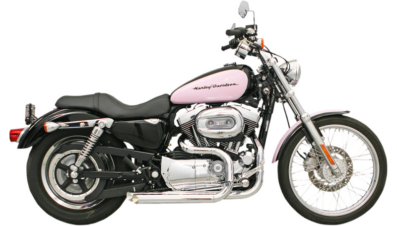 BASSANI XHAUST Pro Street Exhaust - Chrome - '86-'03 XL Sportster - XL-325F - PartsOutlet.com.au