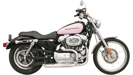 BASSANI XHAUST Pro Street Exhaust - Chrome - '86-'03 XL Sportster - XL-325F - PartsOutlet.com.au