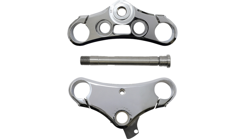 ACCUTRONIX Elite Triple Tree - 49 mm - Chrome - 5 Rake - FXD '06-'17 - TMD549-ESC