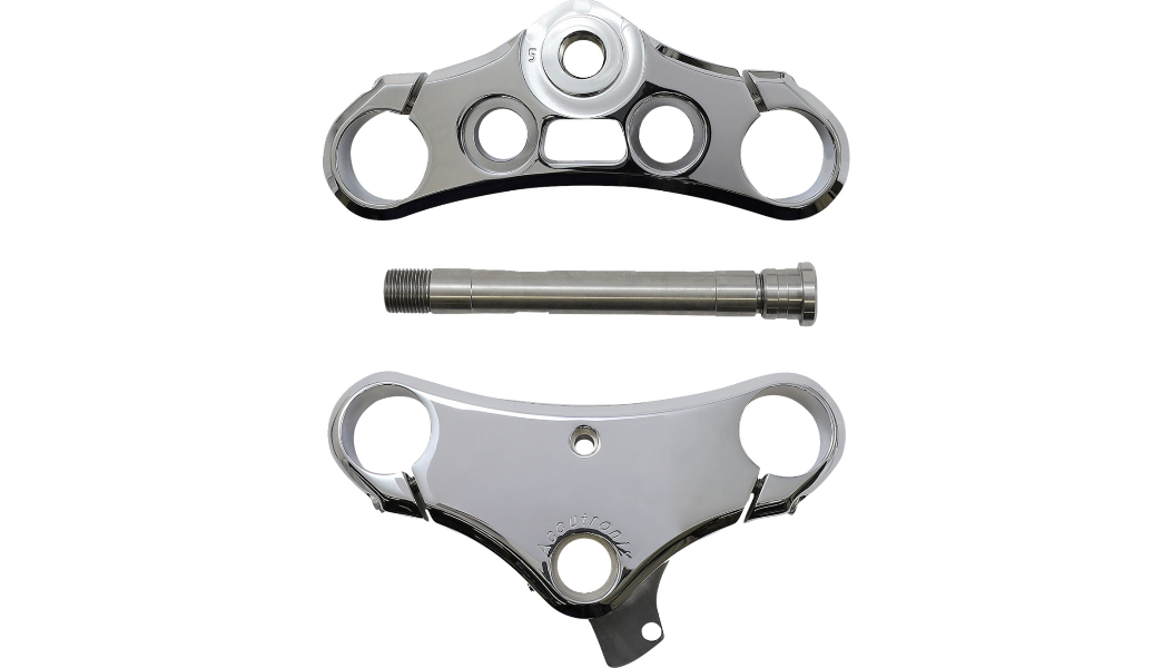 ACCUTRONIX Elite Triple Tree - 49 mm - Chrome - 5 Rake - FXD '06-'17 ...