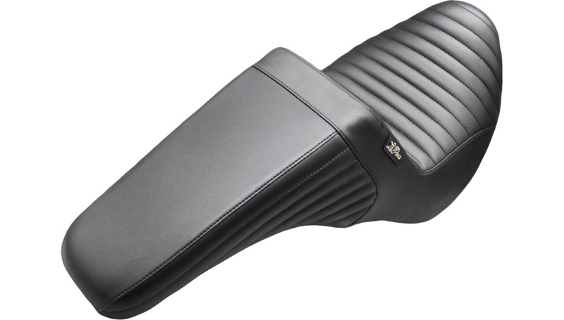 LE PERA Kickflip Up Front Seat - Pleated - Black - Street Bob 2018+ - LYU-590PT