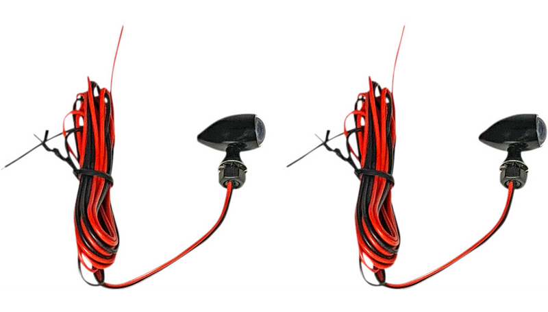 CUSTOM DYNAMICS Micro Turn Signals - Red -Black - CD-MICRO-R-B