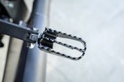 BURLY BRAND MX Footpegs - Passenger - Black/Chrome - 2018-2023 - B13-1008B - PartsOutlet.com.au