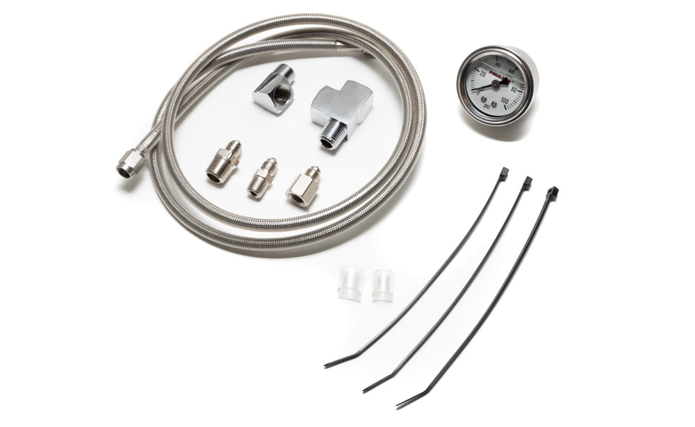 FEULING OIL PUMP CORP. Remote Oil Pressure Gauge/Line Kit - Stainless/Chrome 9018