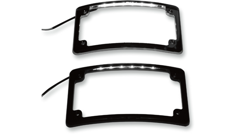 CUSTOM DYNAMICS LED License Plate Frame - Chrome - LPF-RAD-C-LP