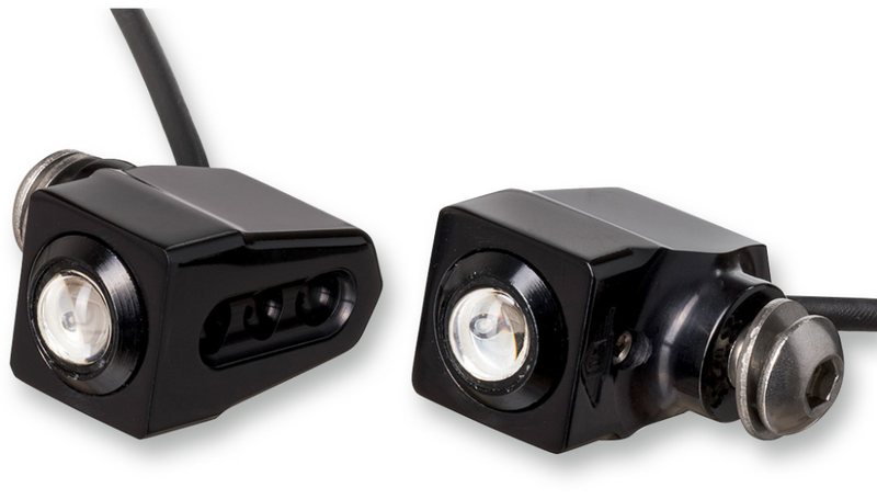 JOKER MACHINE Side-mount LED Turn Signals - Black/Red 05-206-RB - PartsOutlet.com.au