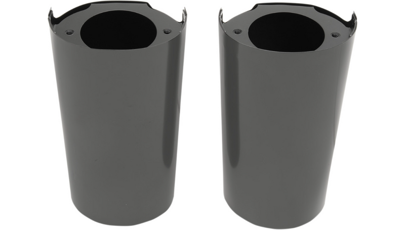 DRAG SPECIALTIES Fork Slider Covers - Black - Smooth - Stock Length 6.50" - Replacement OEM Number 45600003/45800023 - FL '14-'25 - 77485B