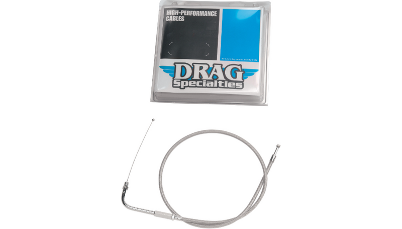 DRAG SPECIALTIES Throttle Cable - 33.69" - Braided - Harley-Davidson '83-'89 - 5330500B