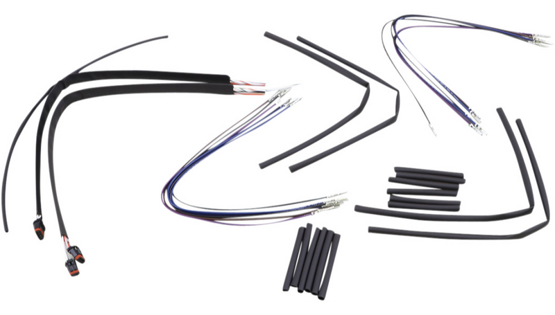 BURLY BRAND Control Kit - 14" Ape Hanger Handlebars - ABS - Harley-Davidson '12-'17 - B30-1122