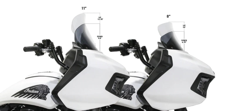 KLOCK WERKS Flare Windshield - Dark Smoke - 11" - Indian '20-'25 - KWW-04-0584-DS