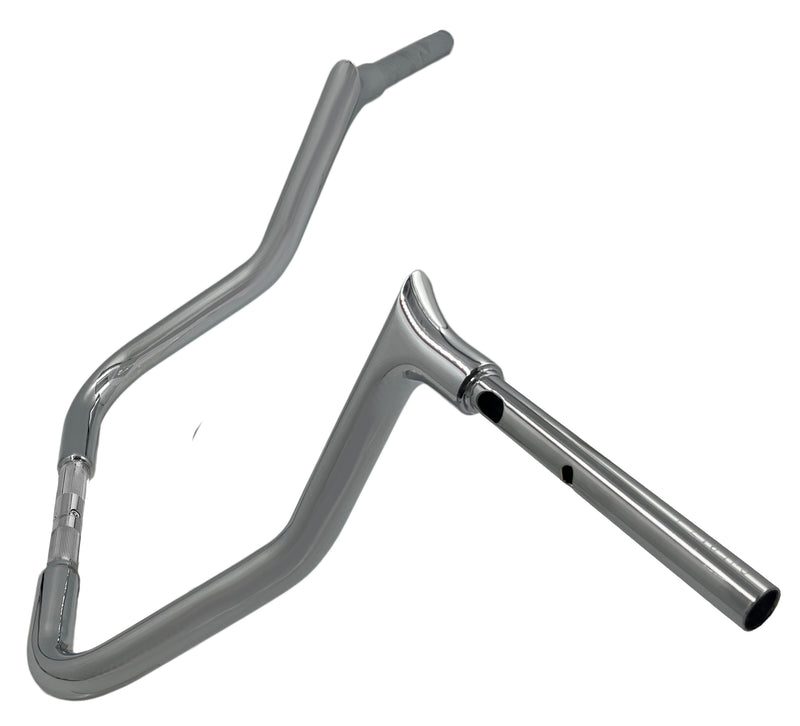 FAT BAGGERS INC. 1-1/4" EZ Install Pointed Top Handlebar - Reduced Reach - 13" - Chrome - FLHX '23-'25 - 945013