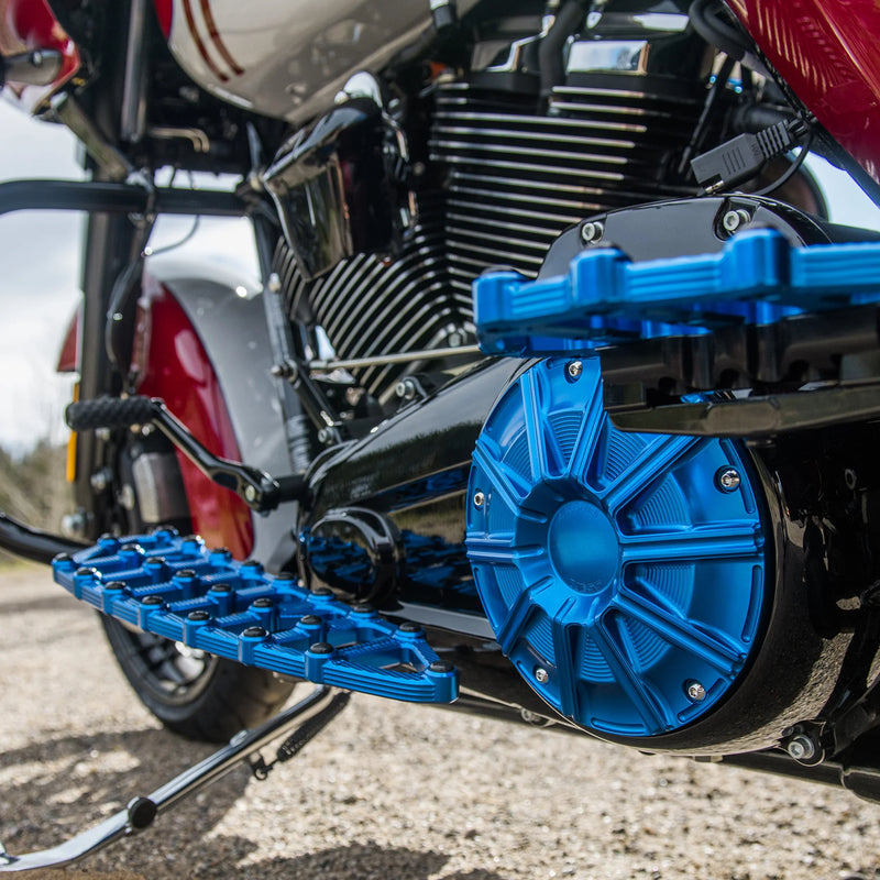 ARLEN NESS 10-GAUGE® DERBY COVER, BLUE - 16-up FLT TOURING / M8 BAGGER - 700-003 - PartsOutlet.com.au