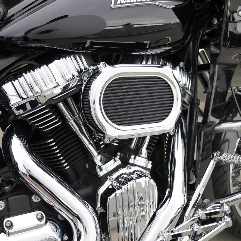 ARLEN NESS Stage 2 Oval Air Cleaner Kit - Chrome - FL '08-'17 - 600-170