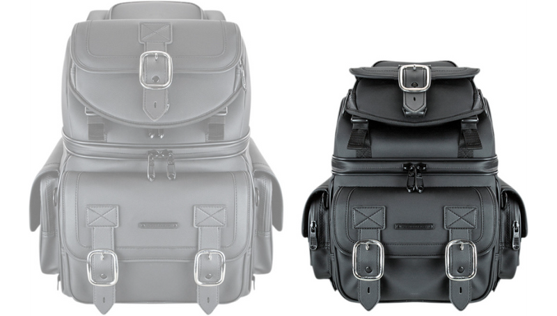 SADDLEMEN BR1800D Sissy Bar Bag - Black EX000971 - PartsOutlet.com.au