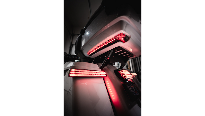 CUSTOM DYNAMICS LED Run/Brake/Turn Tour-Pak Arms - Smoke Lens - FL '14-'25 - PB-TP-ARM-14S
