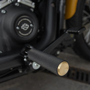 ARLEN NESS KNURLED FOOTPEGS, BRASS - 18-SOFTAIL PASSENGER - 07-945 - PartsOutlet.com.au